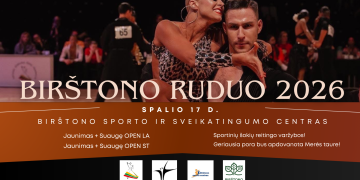 Lietuvos sportinių šokių federacijos reitingo varžybos "Birštono ruduo 2026" poster