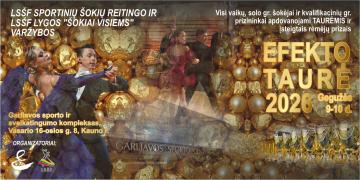 LSŠF reitingo bei lygos „Šokiai visiems“ varžybos “Efekto taurė 2026” poster