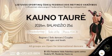 Lietuvos sportinių šokių federacijos reitingo varžybos "Kauno taurė 2026" poster