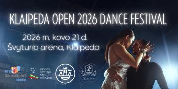 WDSF ir LSŠF reitingo varžybos “Klaipeda Open 2026” poster