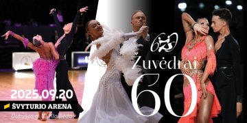 Kvalifikacinės sportinių šokių varžybos "Žuvėdros taurė 2025" skirtos klubo 60-mečiui poster